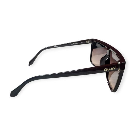 Amazon.com: QUAY Nightfall Oversized Shield Sunglasses for  Quay Nightfall Brown Oversized Shield Sunglasses Retro VTG